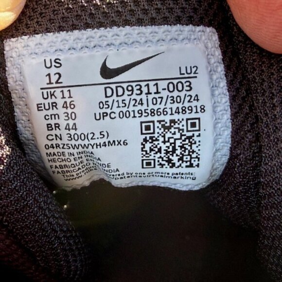 Nike Fly By Mid 3 Basketball Shoes Men's Size 12 Black White DD9311-003 NEW - Picture 8 of 8